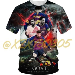 (ทั้งหมดในสต็อก Xzx180305) เสื้อยืดคอกลม แขนสั้น พิมพ์ลาย Lionel Messi 3D แฟชั่นฤดูร้อน สําหรับผู้ชาย และผู้หญิง 13