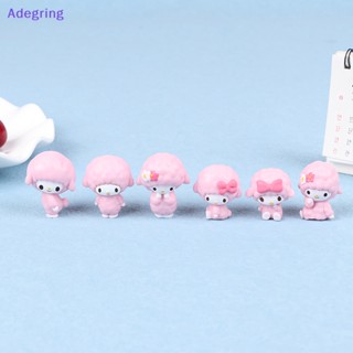 [Adegring] โมเดลฟิกเกอร์ Pvc รูปการ์ตูน Sanrio Melody Little Yeanling Q Version ของเล่นสําหรับเด็ก 6 ชิ้น