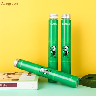 [Asegreen] แก้วน้ําไม้ไผ่ ลายการ์ตูนแพนด้าน่ารัก พร้อมฝาปิด สําหรับใส่เครื่องดื่ม ชานม น้ําผลไม้