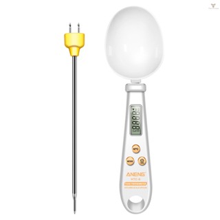 Fw ANENG -6 Multifunctional Digital Display 2-in-1 Electronic Scale Measuring Spoon Weighing Gram Meter Measuring Spoon Scale Kitchen Thermometer