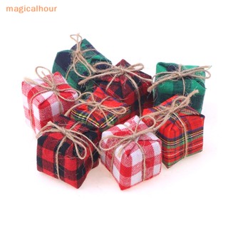 Magicalhour^^ ใหม่ กล่องของขวัญ ผ้าลินิน ผ้าฝ้าย สเกล 1/12 สําหรับตกแต่งบ้านตุ๊กตา 2 4 ชิ้น