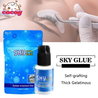 กาวต่อขนตา cocoy Sky กาวติดขนตา สีดำ แห้งเร็ว ปริมาณ 5 ml. หรือ 10 ml