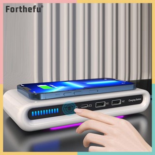 ★ Forthefu ★  แท่นชาร์จแม่เหล็กไร้สาย 15W USB Type C สีสันสดใส สําหรับ iPhone Apple Watch