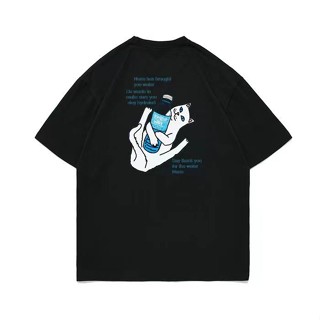 Ripndip เสื้อยืดแขนสั้น ผ้าฝ้ายแท้ พิมพ์ลายขวดแมว สไตล์ยุโรป อเมริกัน แฟชั่นฤดูร้อน สําหรับผู้ชาย ผู้หญิง 0723