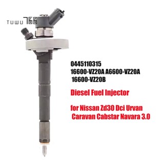 0445110315 หัวฉีดน้ํามันเชื้อเพลิงดีเซล สําหรับ Nissan Zd30 Dci Urvan Caravan Cabstar 3.0 Common Rail Injector 16600-VZ20A