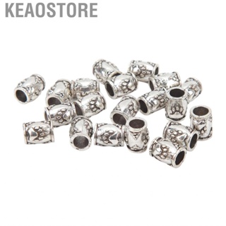 Keaostore Hair Tube Dreadlocks Beads Thick Inner Comfortable Edge Fashionable Decorative Alloy Unisex Beard for Ponytail