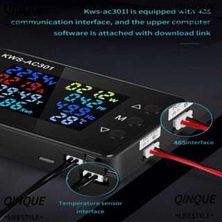 Qinjue โวลต์มิเตอร์แอมมิเตอร์ดิจิทัล KWS-AC301 0-100A AC 50-300V