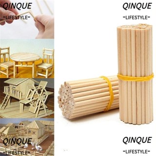 Qinjue แท่งไม้ ทรงกลม แฮนด์เมด diy ของเล่นเสริมการเรียนรู้ สําหรับเด็ก 50 ชิ้น