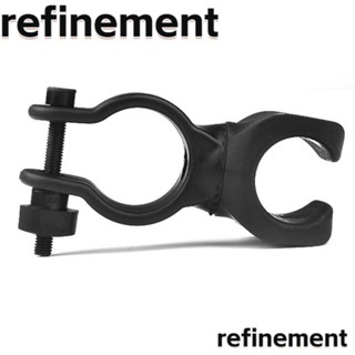 REFINEMENT Refinement ใหม่ เมาท์ไฟฉาย พลาสติก หมุนได้ 360 องศา สีดํา สําหรับจักรยาน 2 ชิ้น