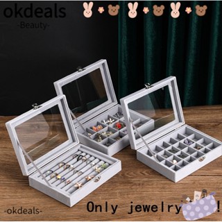 OKDEALS กล่องเก็บเครื่องประดับ สร้อยคอ จี้ แบบพกพา สไตล์เรโทร