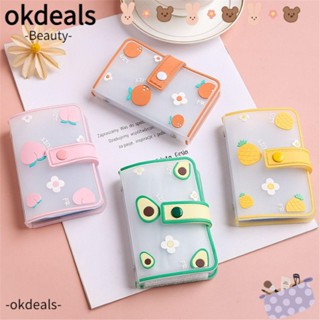 OKDEALS กระเป๋าสตางค์ กระเป๋าใส่บัตร น่ารัก สําหรับผู้หญิง 20 ช่อง