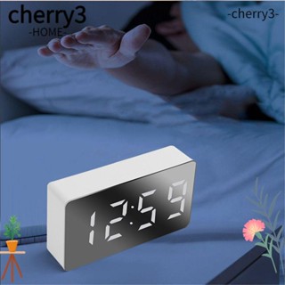 Cherry3 นาฬิกาปลุกดิจิทัล มีไฟ LED หน้าจอ USB