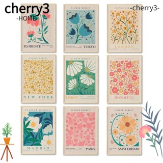 Cherry3 โปสเตอร์ ลายดอกไม้ สไตล์วินเทจ ไม่มีกรอบ ขนาด 8x10 นิ้ว หลากสี สําหรับตกแต่งผนัง ตลาด 9 ชิ้น