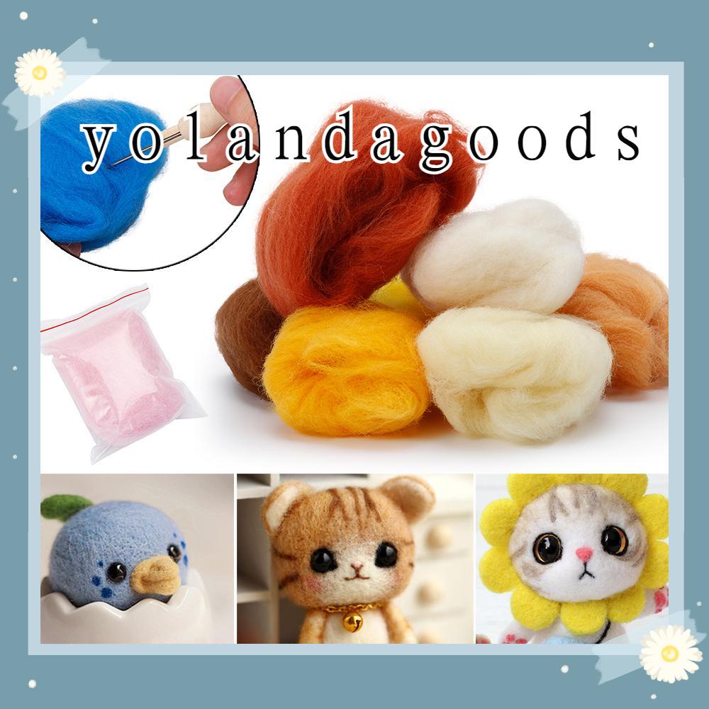 ☆YOLA☆ New Sewing Tool Set DIY Crafts Felting Needle Felting Kit Household Supplies Starter Tool Kit Useful Wood Handle Foam Mat Wool Roving