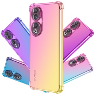 เคสโทรศัพท์ซิลิโคน TPU แบบนิ่ม ไล่โทนสีรุ้ง กันกระแทก หรูหรา สําหรับ Honor 90 Lite Honor 90 Pro 70 Pro Plus X50i