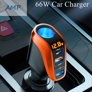 ⚡READYSTOCK⚡Car Charger 66W+PD20W+2.4A DC 12-24V Fast Maximum 188W PD20W USB Charger