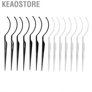 Keaostore 14PCS  Display Stick Washable Eyelash Extension Holder Supplies White Black Makeup Tools for Beauty Salon