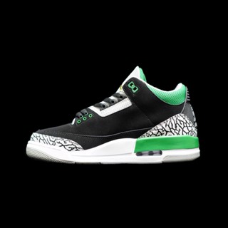 รองเท้าบาสเก็ตบอล Air Jordan 3 Retro AJ3 Avatar CT8532-030 40 k สีดํา สีเขียว สําหรับผู้ชาย