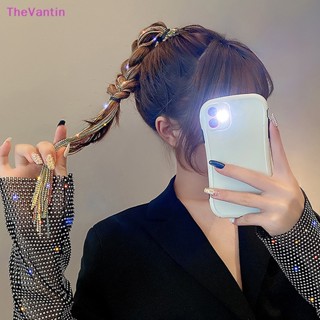 Thevantin กิ๊บติดผม แบบถัก ประดับคริสตัล พลอยเทียม เครื่องประดับ สําหรับผู้หญิง