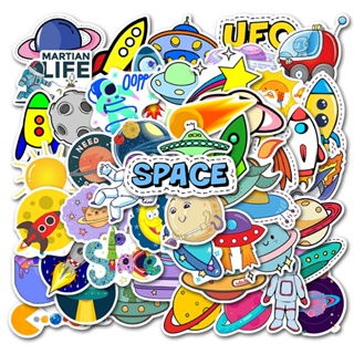 ❉ Q Funny Space Series 01 สติกเกอร์ สําหรับติดตกแต่ง ❉ สติกเกอร์แฟชั่น กันน้ํา DIY 50 ชิ้น/เซต