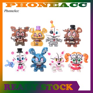 Phoneacc ตุ๊กตาฟิกเกอร์ Five Nights at Freddys FNAF Funko ขนาดเล็ก ของขวัญ ของเล่นสําหรับเด็ก 8 ชิ้น