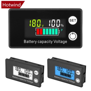 Hotwind เครื่องวัดแรงดันไฟฟ้าแบตเตอรี่ลิเธียม DC 8V-100V LiFePO4 12V 24V 48V 72V สําหรับแบตเตอรี่ LCD 6133A L2U2