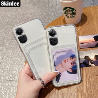 เคสโทรศัพท์มือถือ แบบใส พร้อมช่องใส่บัตร สําหรับ OPPO Reno 10 Pro Plus Reno10 Pro Plus