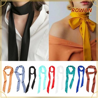 Rowans ริบบิ้นผูกกระเป๋า, ผ้าพันคอยาว แคบ, เนคไทค์ โช้กเกอร์ ผ้าพันคอ แบบบาง อเนกประสงค์ สําหรับผู้หญิง DIY