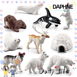 Daphne โมเดลสัตว์อาร์กติก เพื่อการเรียนรู้วิทยาศาสตร์ ขนาดเล็ก 10 ชิ้น ต่อชุด