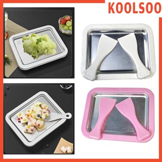 [Koolsoo] กระทะทําไอศกรีม โลหะผสมอลูมิเนียม ทนทาน 5x17.5 ซม. 2 ชิ้น สําหรับผู้ปกครอง เด็ก DIY