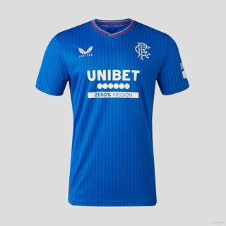 เสื้อยืดแขนสั้น ลายทีมชาติฟุตบอล Ani 2023-2024 Rangers ชุดเหย้า พลัสไซซ์