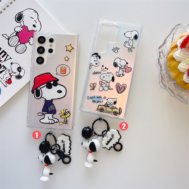 ใหม่ เคสโทรศัพท์มือถือ กันกระแทก ลายสุนัขน่ารัก พร้อมจี้ห้อย แฟชั่น สําหรับ Samsung Galaxy S22 S23 Ultra Plus 5G