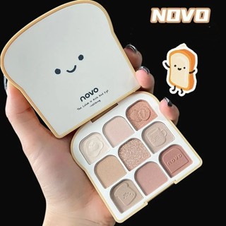 Novo พาเลตต์อายแชโดว์ เนื้อแมตต์ กลิตเตอร์ เลื่อม ไข่มุก สีควันเอิร์ธโทน