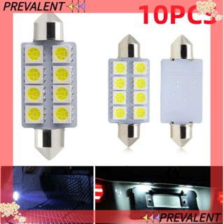 Preva หลอดไฟอ่านหนังสือ LED ภายในรถยนต์ 41 มม. ไม่มีข้อผิดพลาด Canbus 5050 8SMD สีขาว สําหรับ 10 ชิ้น