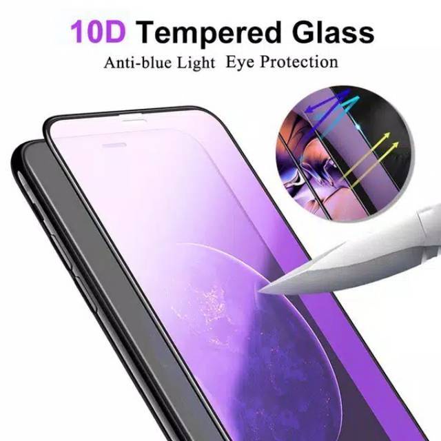 ANTI BLUELIGHT TEMPERED GLASS 10D FULL COVER Oppo F1s / F3 / F3+ / F5 / F7 / F9 / F11 / F11 Pro / F1