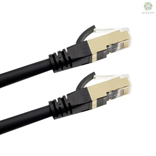 [DZ] สายเคเบิลเครือข่ายอีเธอร์เน็ต Cat8 40Gbps 2000Mhz RJ45 ชุบทอง 2 เมตร สีดํา