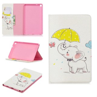 เคสหนัง ซิลิโคนนิ่ม ฝาพับ ป้องกันการชน ลายการ์ตูน สําหรับ Samsung Tab T580 T590 P610