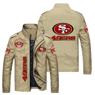 NFL 49ers football team jacket outdoor sports loose thin cardigan stand collar windbreaker