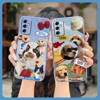 Solid color Cartoon Phone Case For Samsung Galaxy M52 5G/SM-M526B cute Skin feel silicone phone case Back Cover