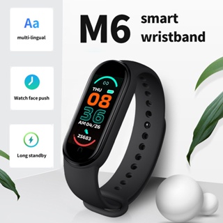 🔥ส่งไวจากไทย🔥นาฬิกาอัจฉริยะ M6 smart watch วัดอัตราการเต้นหัวใจ กันน้ำ