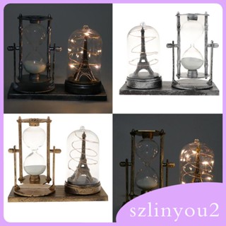 [szlinyou2] นาฬิกาทรายจับเวลา พร้อมไฟในตัว สีทอง สําหรับตกแต่งตู้เสื้อผ้า