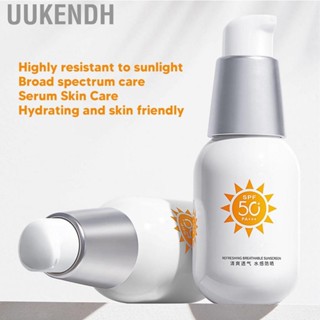 Uukendh Face Sunscreen  Breathable Lightweight SPF 50 35ml Moisturizing Lotion for Hot Weather Neck