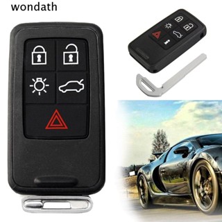 Wonda ปลอกกุญแจรถยนต์ ABS สีดํา 5/6 ปุ่ม อุปกรณ์เสริม สําหรับ Volvo S60L XC60 S80L V60 V40