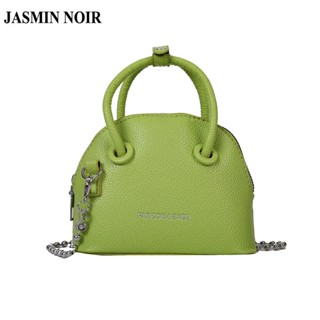 Jasmin NOIR กระเป๋าสะพายข้าง หนัง PU แต่งสายโซ่ ขนาดเล็ก สําหรับผู้หญิง