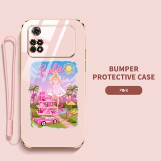 เคสโทรศัพท์มือถือ ซิลิโคน กันกระแทก ลายบาร์บี้น่ารัก สีชมพู คุณภาพสูง สําหรับ Xiaomi Poco X4 Pro 4G M4 Pro 4G M4 Pro 5G Note 11 5G