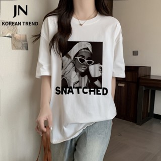 JN Studio  เสื้อยืด ครอป เสื้อยืดผู้หญิง สไตล์เกาหลี  สบาย รุ่นใหม่ Unique Chic A99J0QF 36Z230909