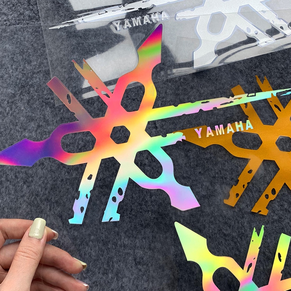 สติกเกอร์สะท้อนแสง ป้องกันรอยขีดข่วน สําหรับติดตกแต่งถังน้ํามันรถจักรยานยนต์ Yamaha MIO SPORTY Aerox Nmax TFX150 จํานวน 2 ชิ้น - รูปที่ 5