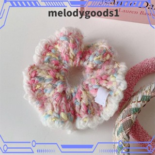 Melodygoods1 ยางรัดผม แบบห่วง สีหวาน|ห่วงลําไส้ ขนาดใหญ่ สีพื้น สําหรับผู้หญิง