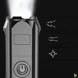 ไฟฉาย LED แบบชาร์จไฟ ความสว่างสูง กันน้ํา