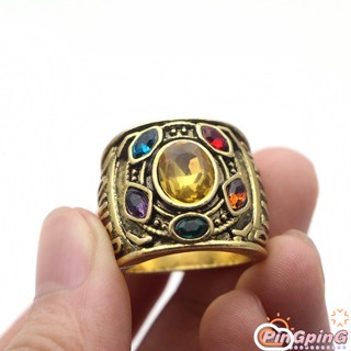 Pin เครื่องประดับ แหวนคอสเพลย์ Marvel Avengers Infinity War Thanos Gauntlet